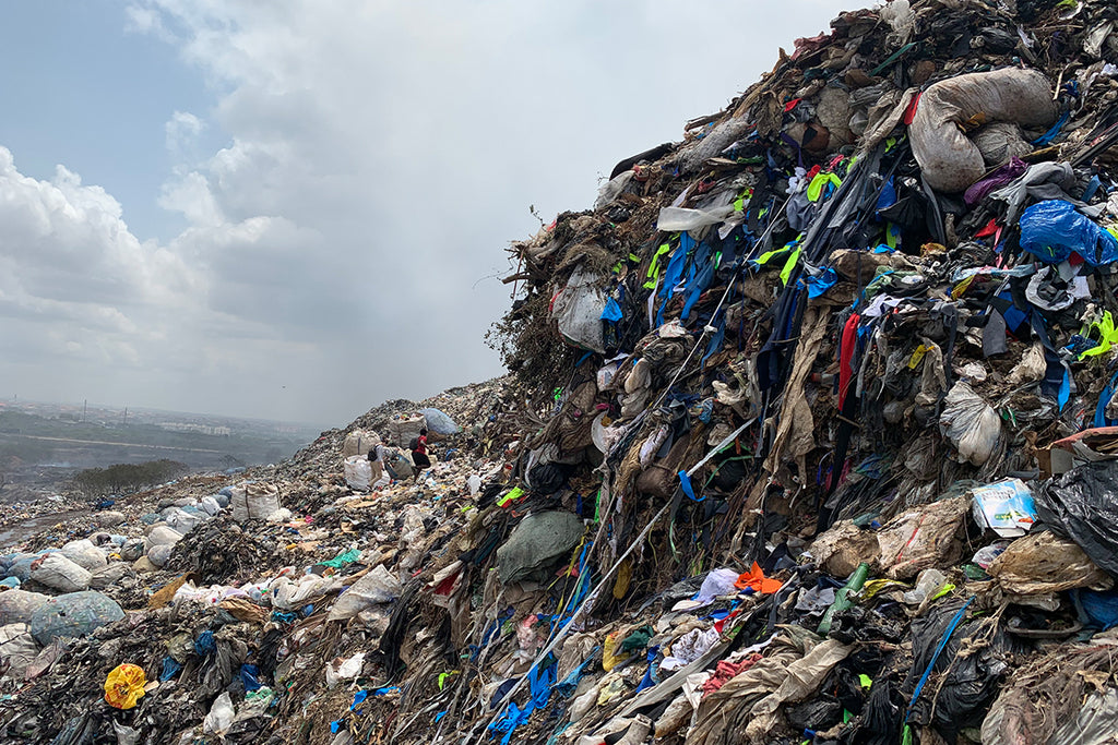 The landfill site in Kpone is oversaturated with textile waste